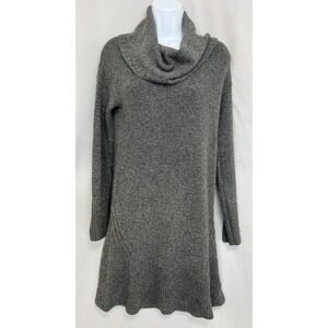 Anthropologie Sonoran Wool Alpaca Blend‎ Cowl Neck Sweater Dress in Grey Size XS